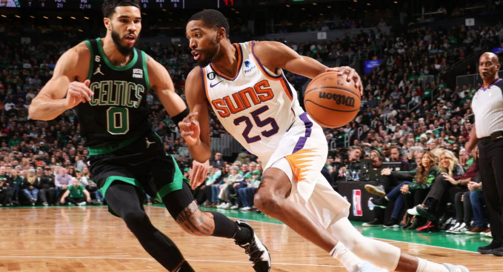 this image shown in Phoenix Suns vs Boston Celtics Match Players