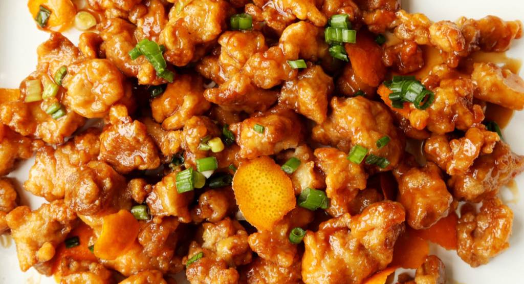 this image shown in A Fusion of Flavors: The Essence of Hot Orange Chicken